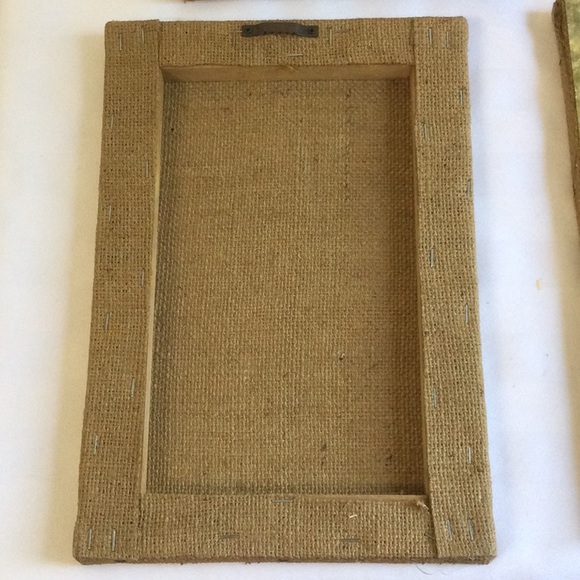 Floral printed burlap plaques for wall - Picture 7 of 7